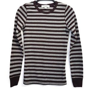 Active Basic Brown/Gray Striped Top - Size S